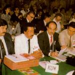 دشتي و الرشدان و الزايدي اثناء مؤتمر روما  عام 1981م